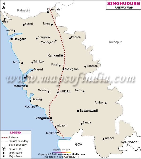 Railway Map of Sindhudurg