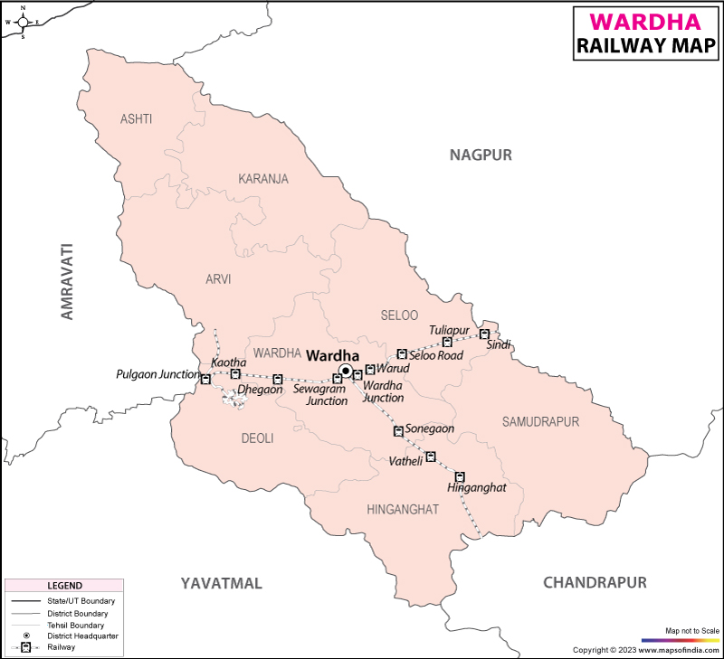 Railway Map of Wardha
