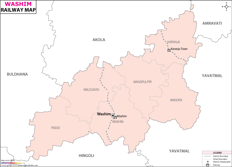 Railway Map of Washim