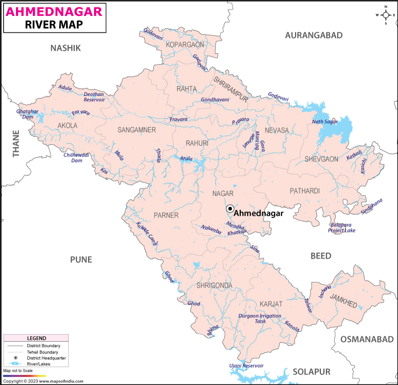 River Map of Ahmadnagar
