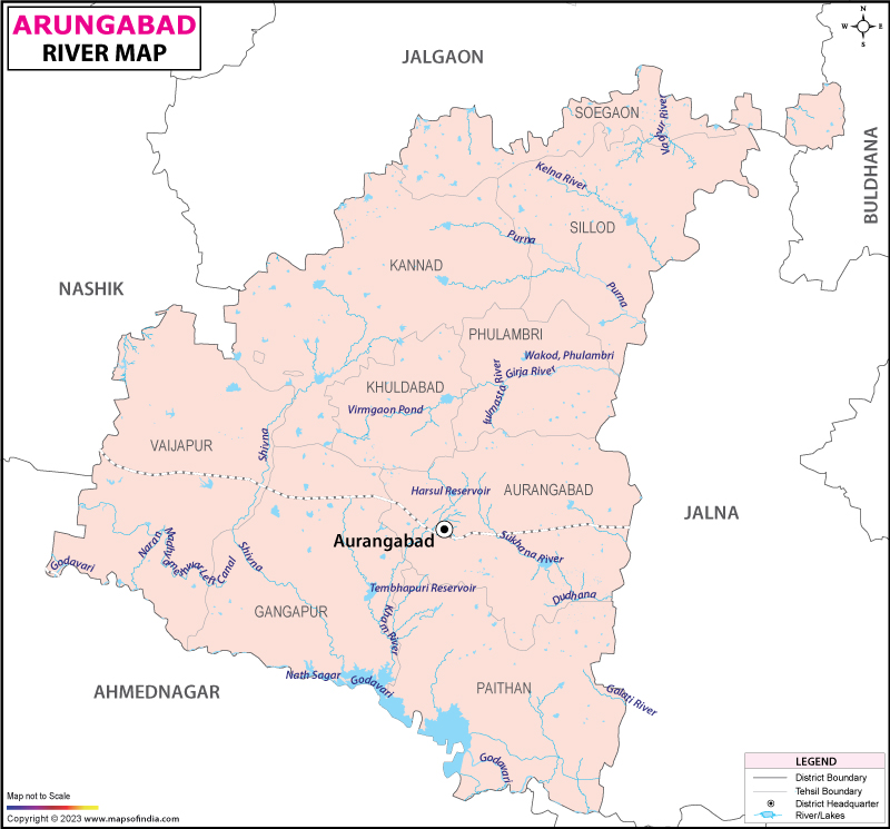 River Map of Aurangabad