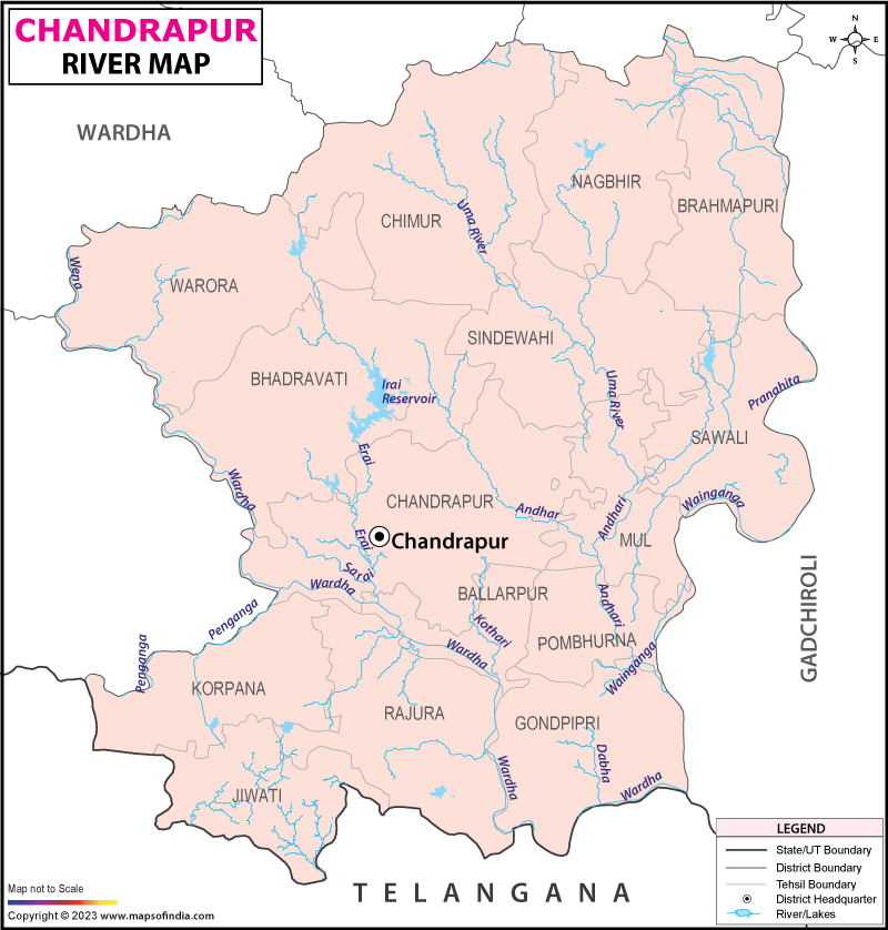 River Map of Chandrapur