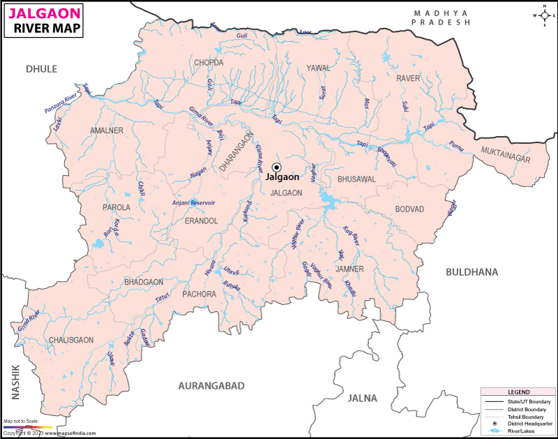 River Map of Jalgaon