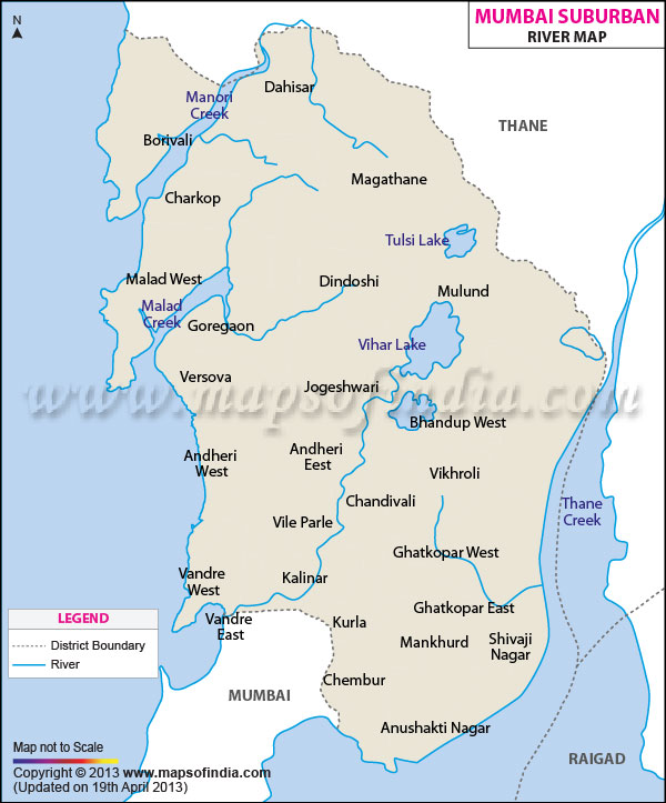 River Map of Mumbai Suburban