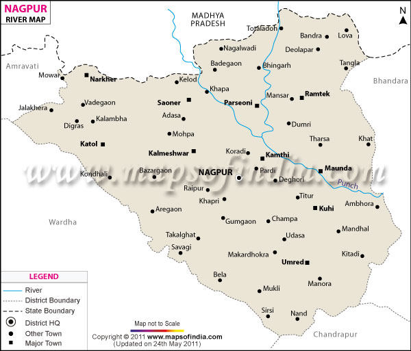 River Map of Nagpur