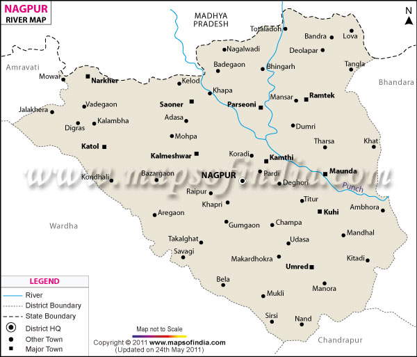 River Map of Nagpur
