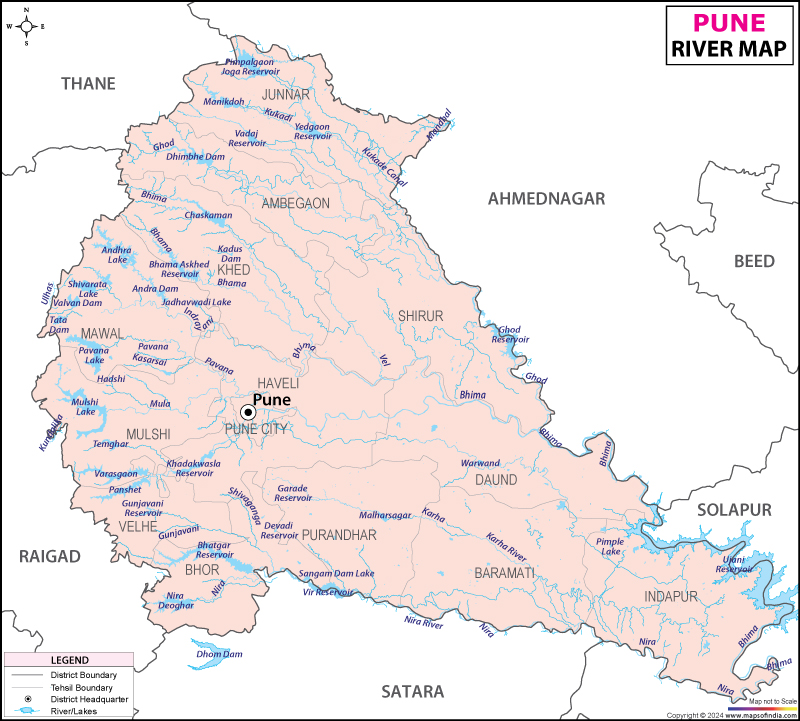 River Map of Pune