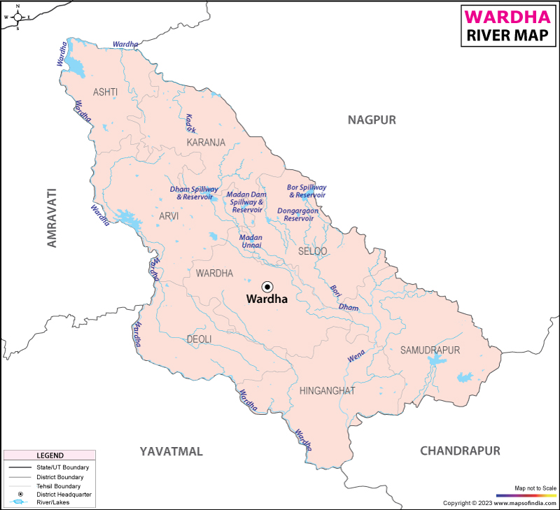 River Map of Wardha