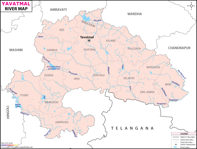 River Map of Yavatmal
