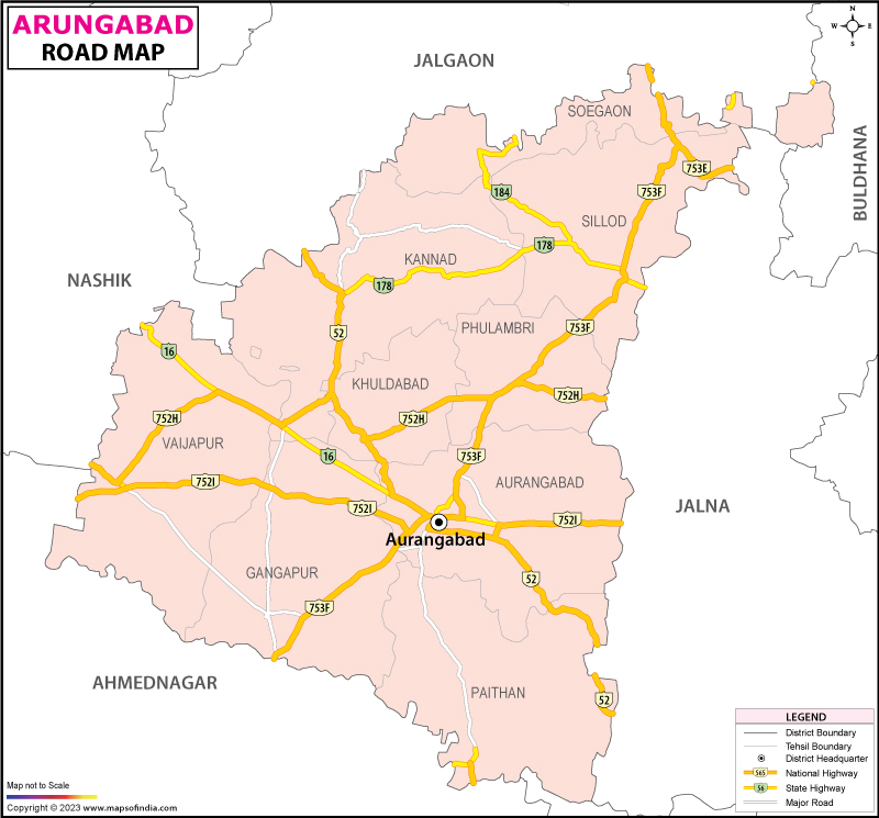 Aurangabad Road Map