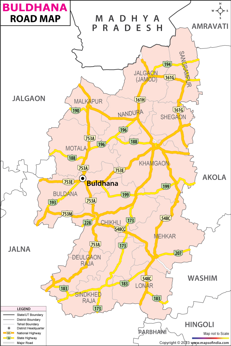 Buldhana Road Map