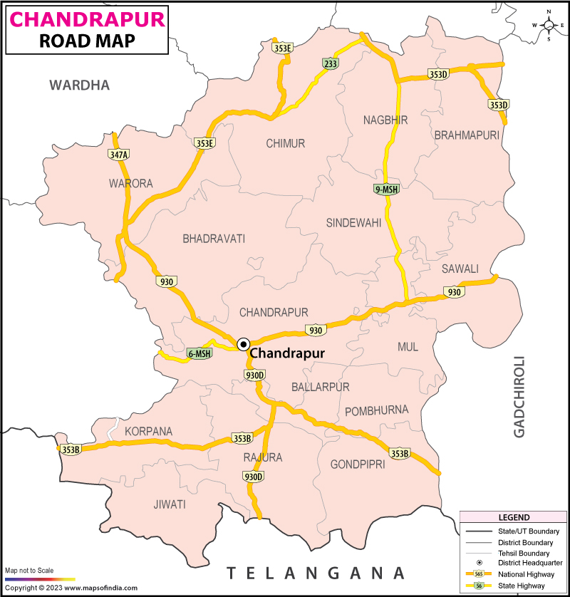 Chandrapur Road Map