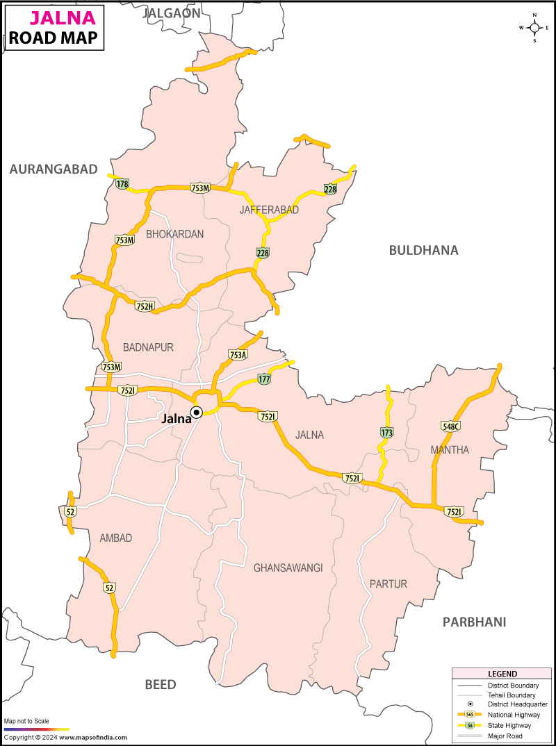 Road Map of Jalgaon