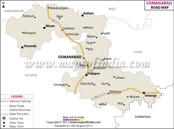 Osmanabad Road Map