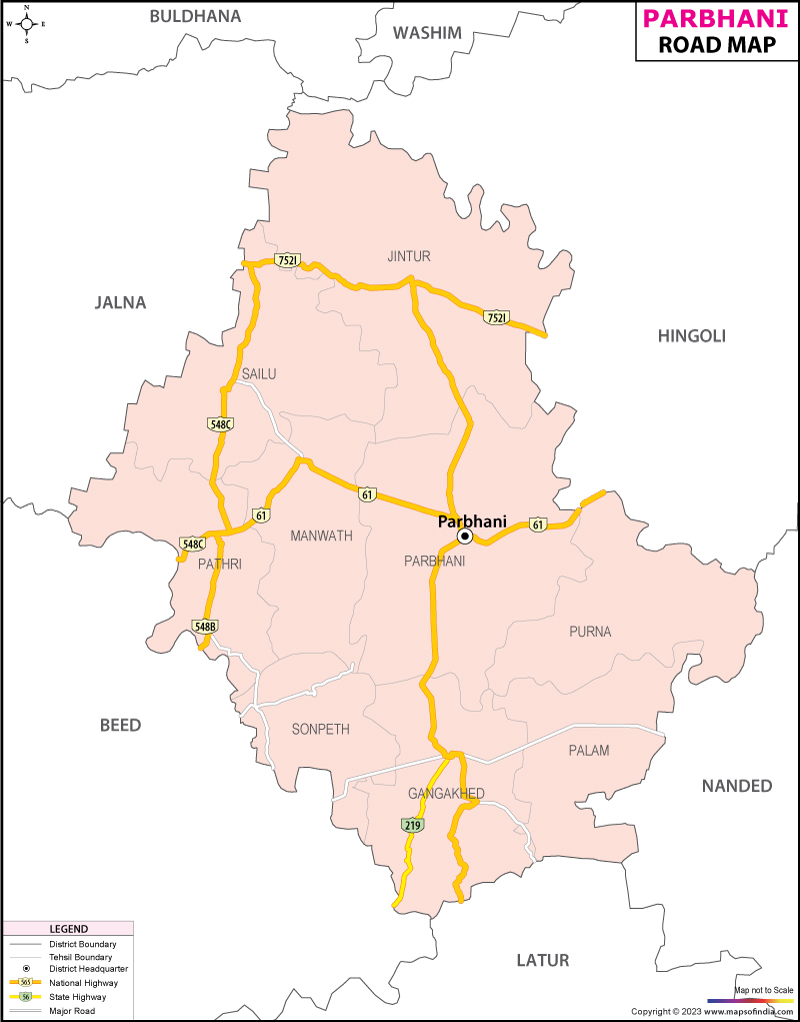 Parbhani Road Map