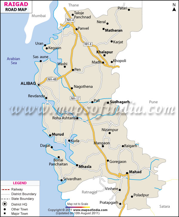 Road Map of Raigarh