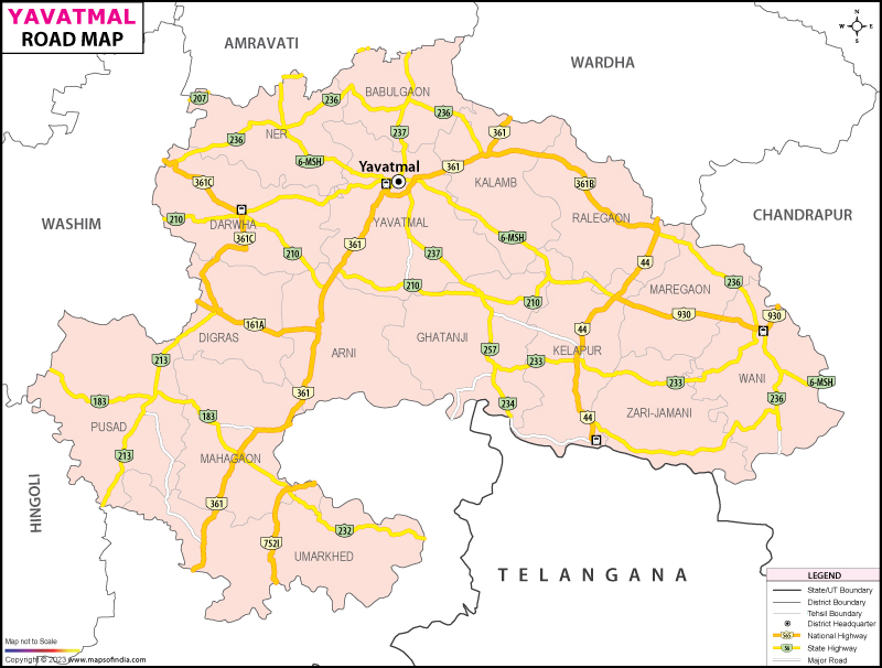 Yavatmal Road Map