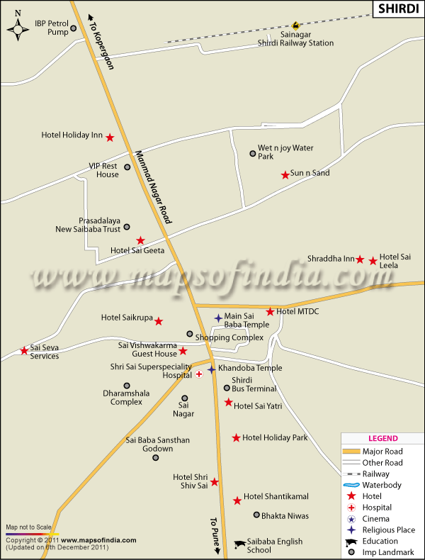 Map of Shirdi