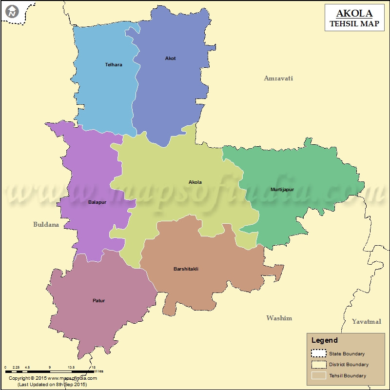Tehsil Map of Akola