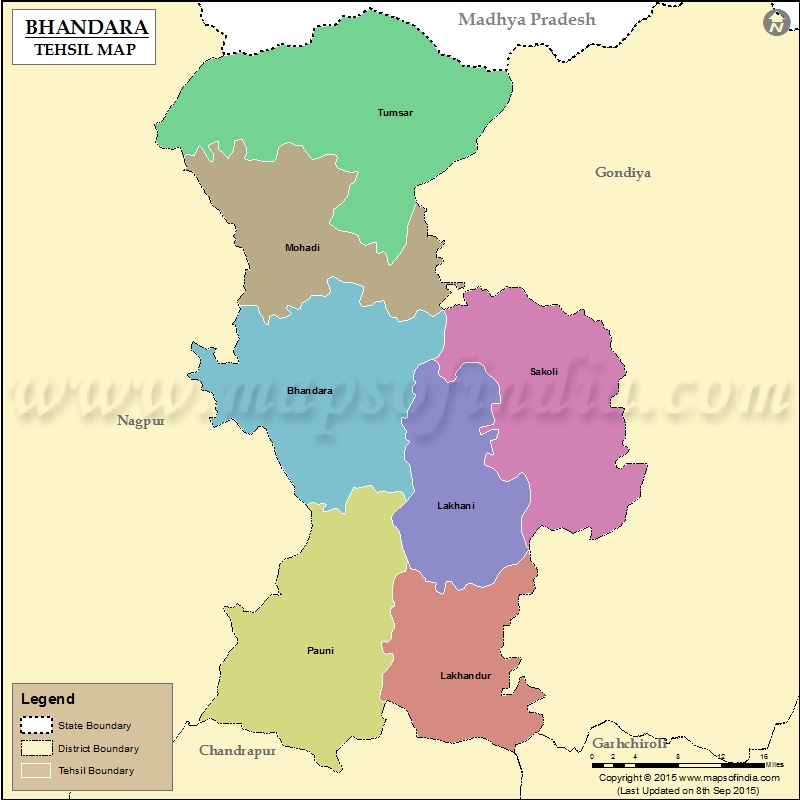 Bhandara Tehsil Map