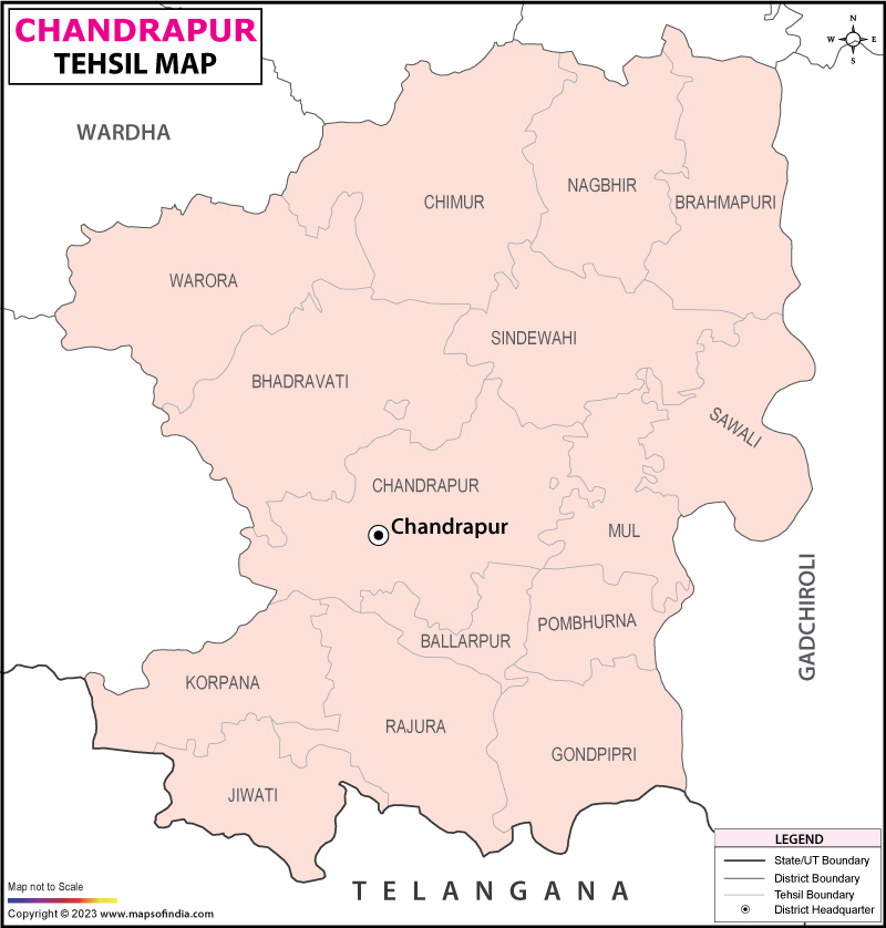 Chandrapur Tehsil Map
