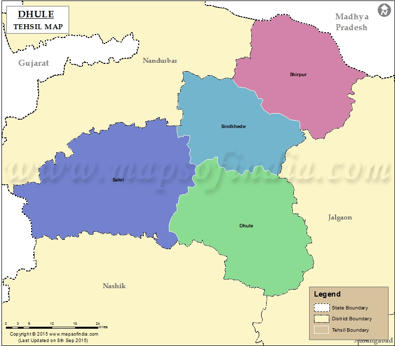 Dhule Tehsil Map