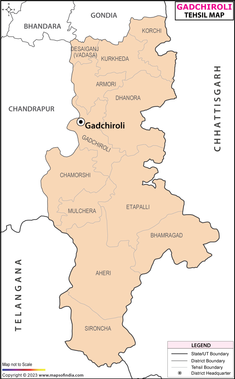 Gadchiroli Tehsil Map