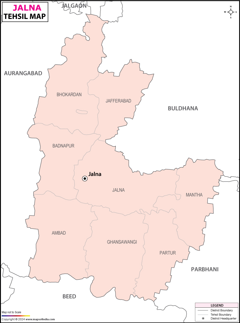Tehsil Map of Jalna