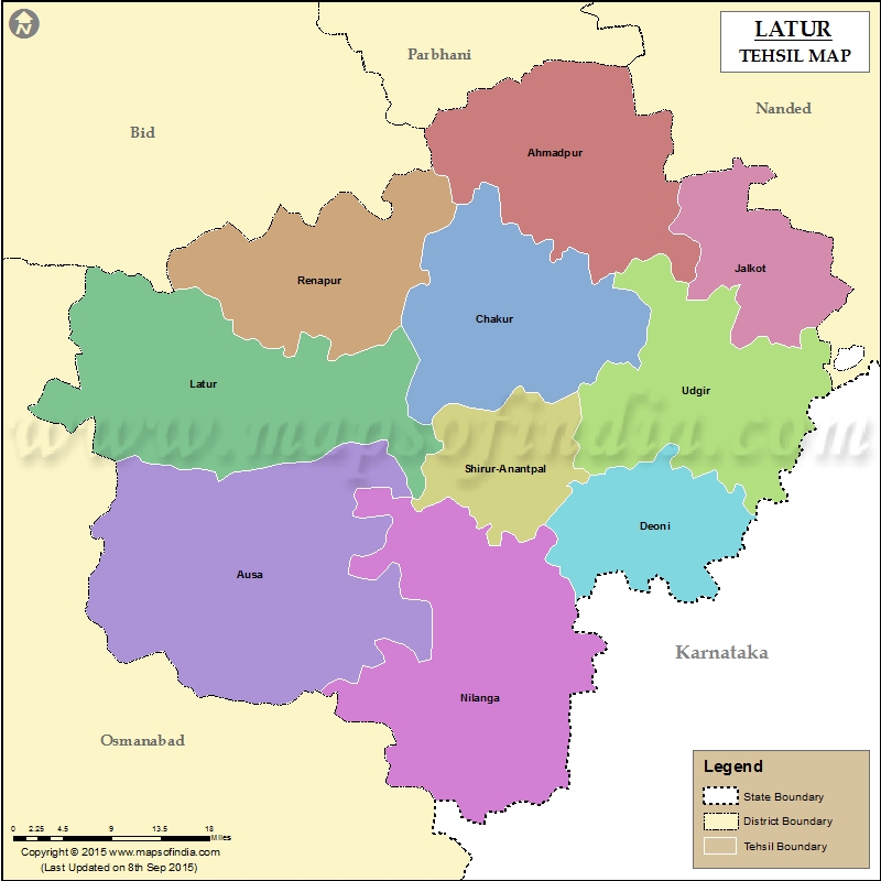 Tehsil Map of Latur