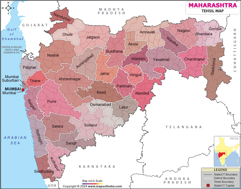 Tehsil Map of Maharashtra