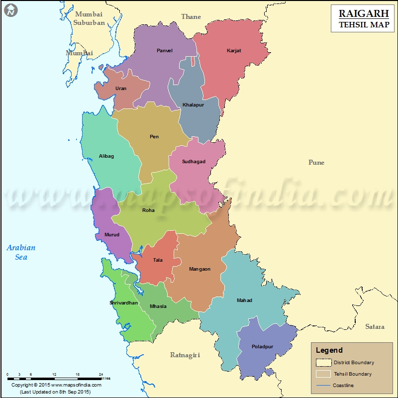 Raigarh Tehsil Map