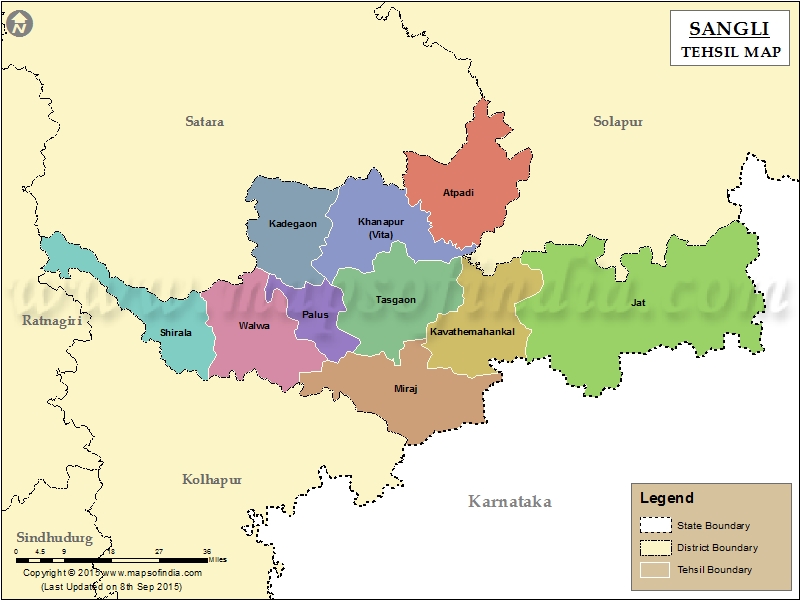 Sangli Tehsil Map