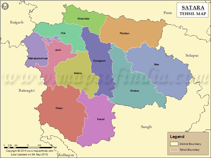 Tehsil Map of Satara