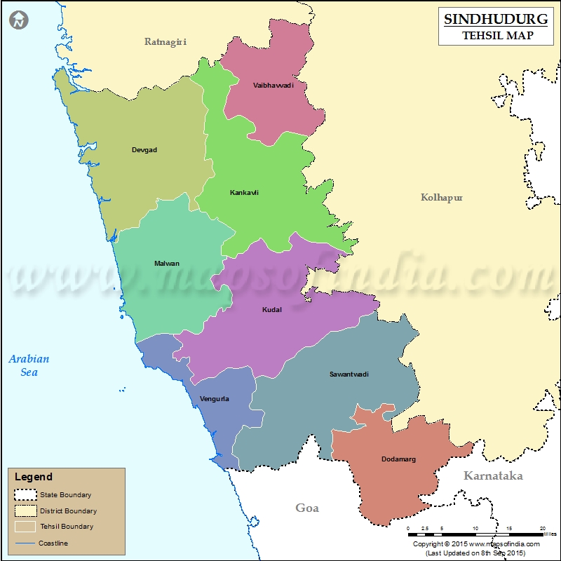 Sindhudurg Tehsil Map