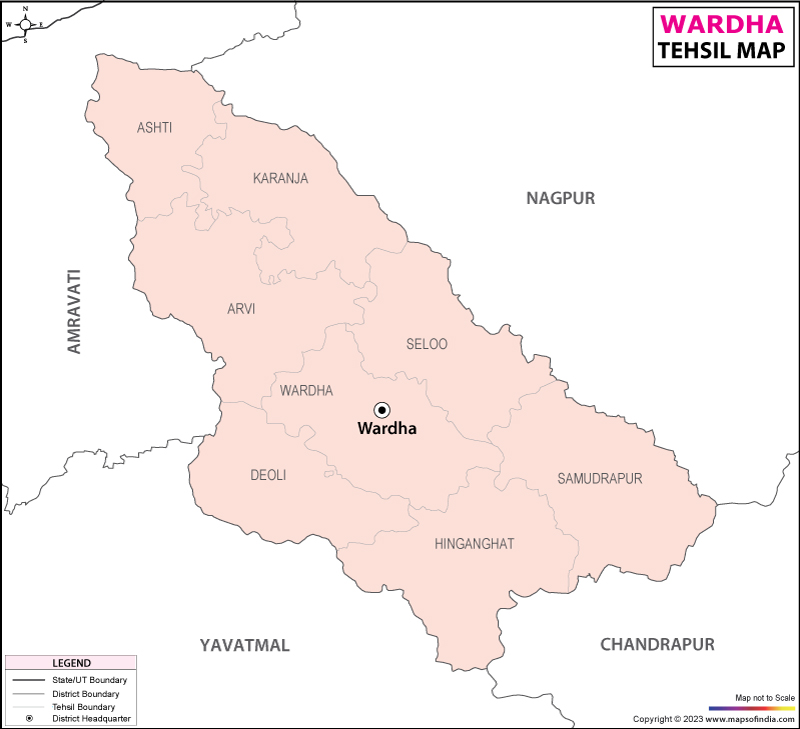 Wardha Tehsil Map