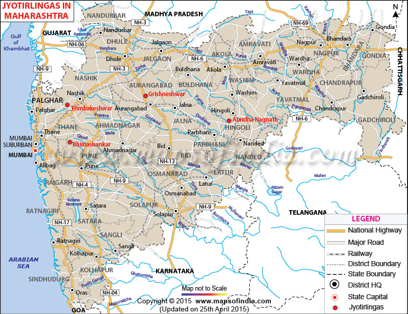 Shirdi In Maharashtra Map Jyotirlingas Of Maharashtra