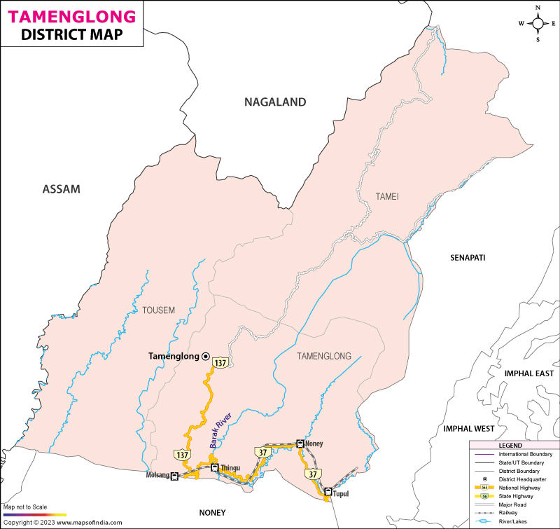 District Map of Tamenglong
