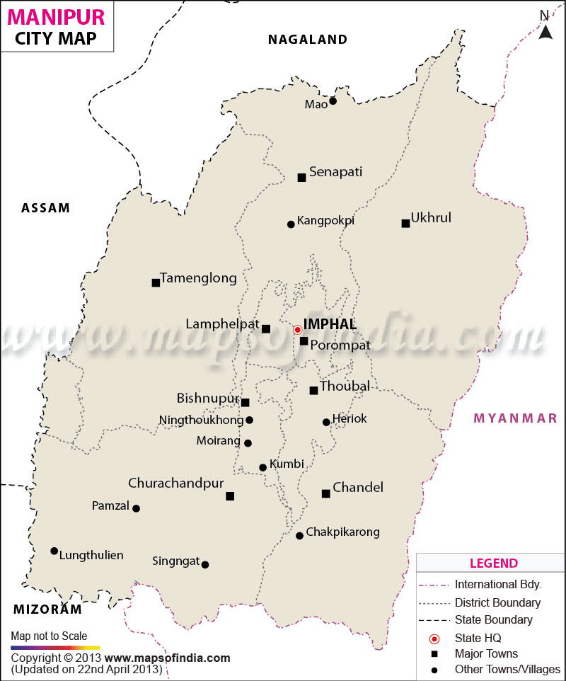 City Map of Manipur