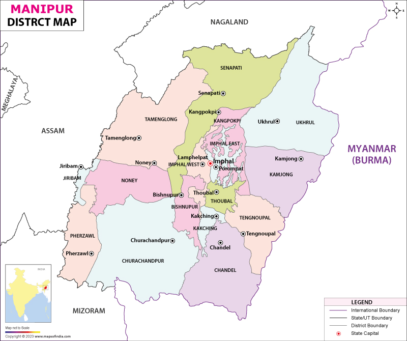 Manipur District Map