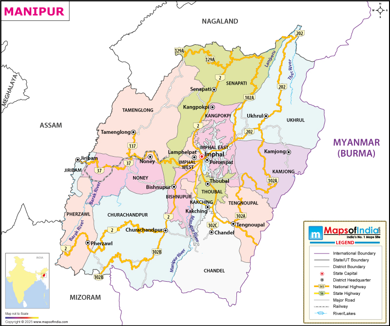 Map of Manipur