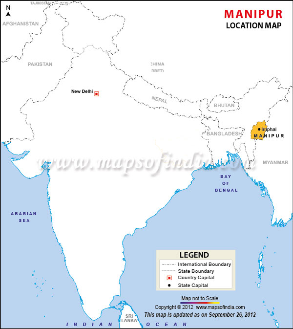 Location Map of Manipur