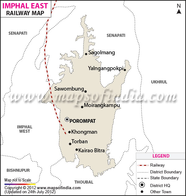 railway Map of Imphal East