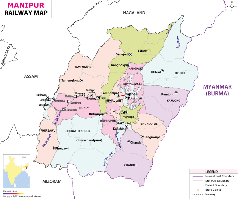 Railway Map of Manipur