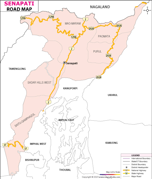 Road Map of Senapati