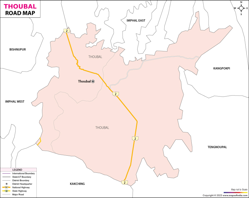 Road Map of Thoubal