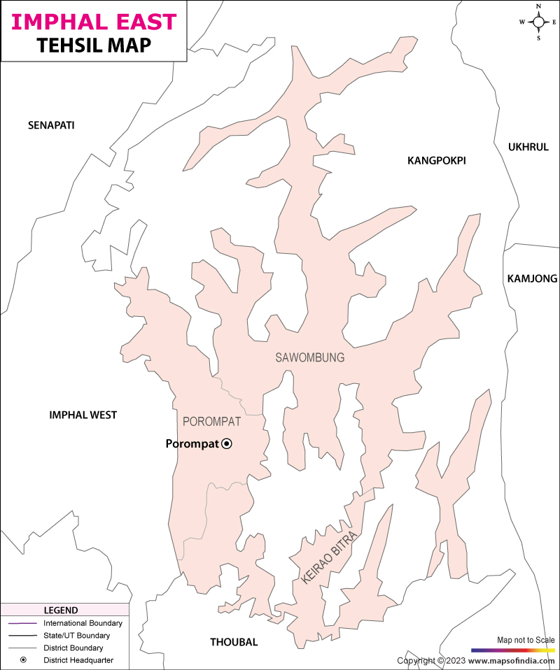 Tehsil Map of  Imphal East