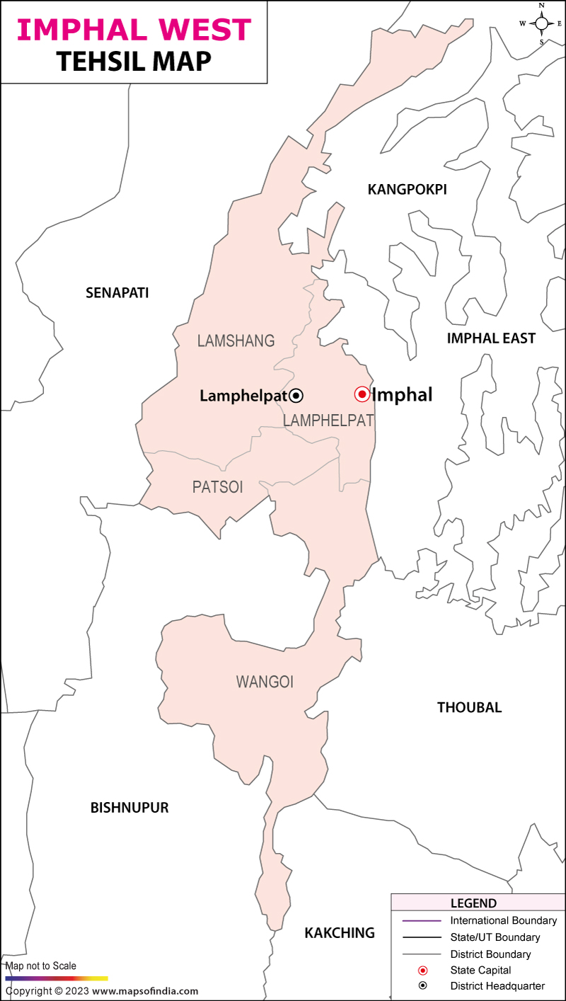 Tehsil Map of  Imphal West