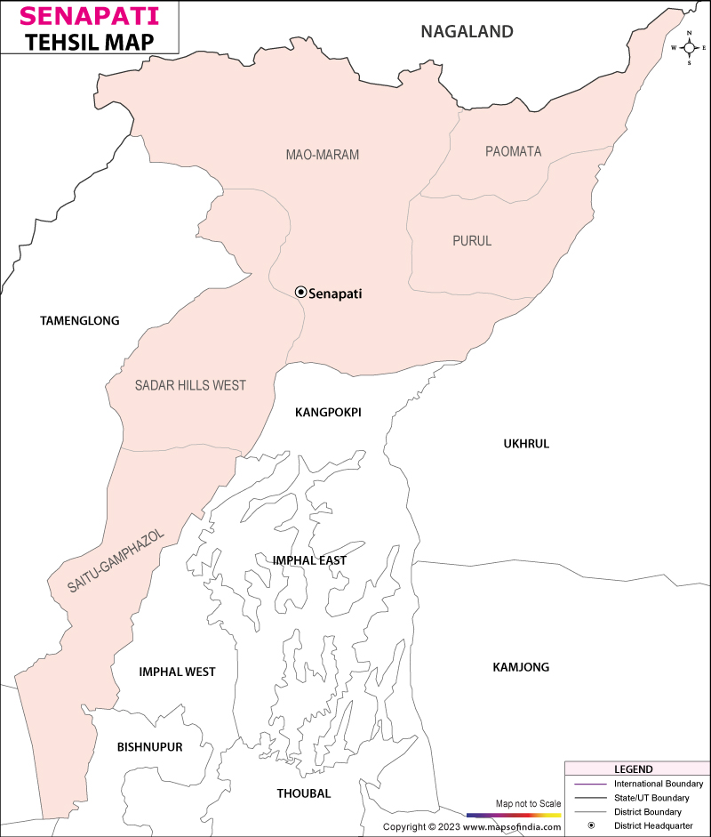 Tehsil Map of  Senapati