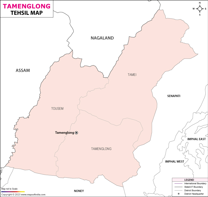 Tehsil Map of  Tamenglong