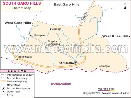 South Garo Hills Location Map